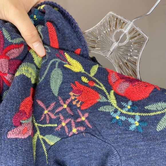 Johnny Was Biya Embroidered Duster Hooded Cardigan - Picture 7 of 7